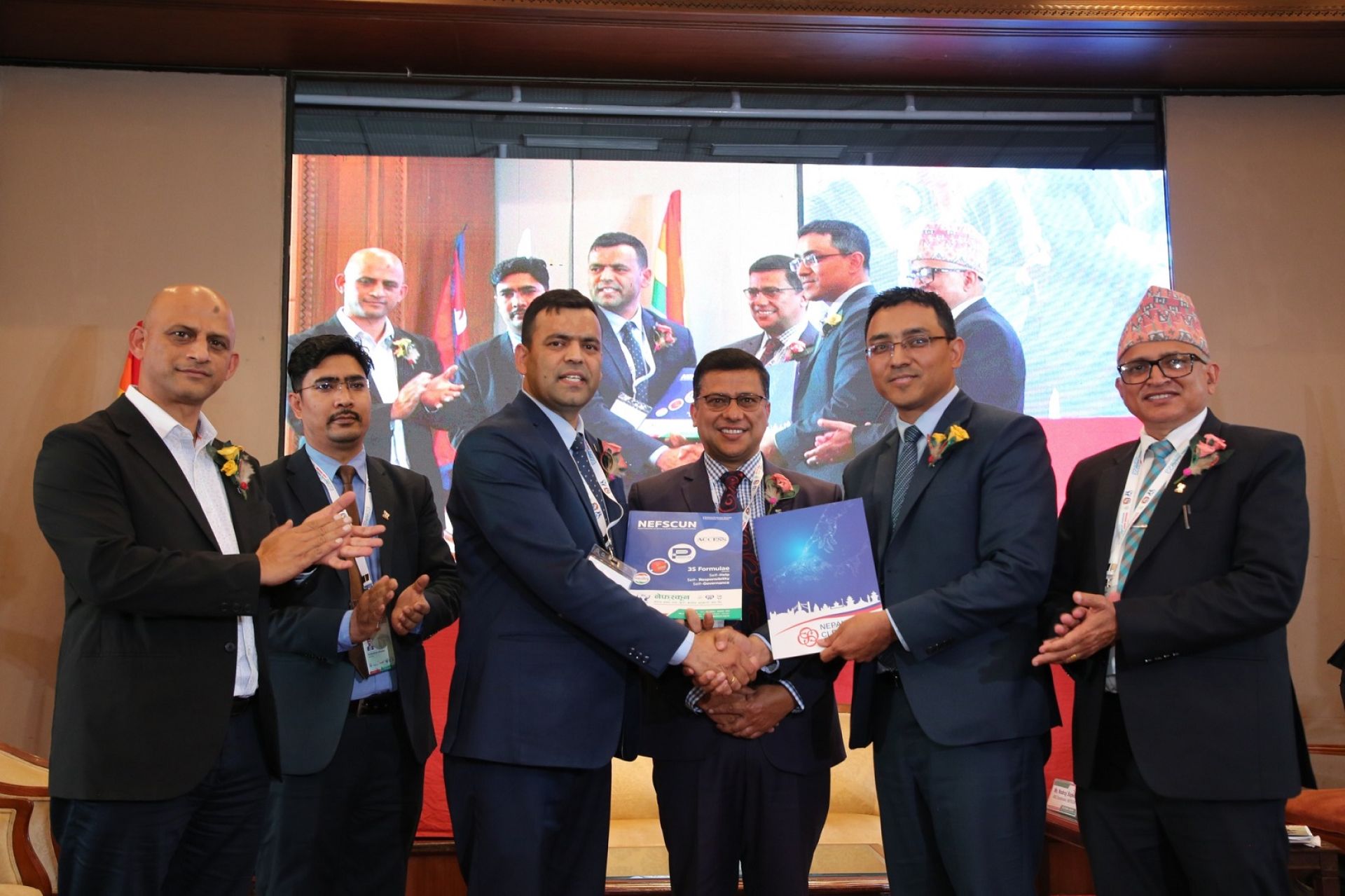 नेपाल क्लियरिङ्ग हाउसमा जोडियो सहकारी, एनसीएचएल र नेफ्स्कून बीच सम्झौता